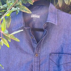 Urban Outfitters Blue Casual Button Down Shirt